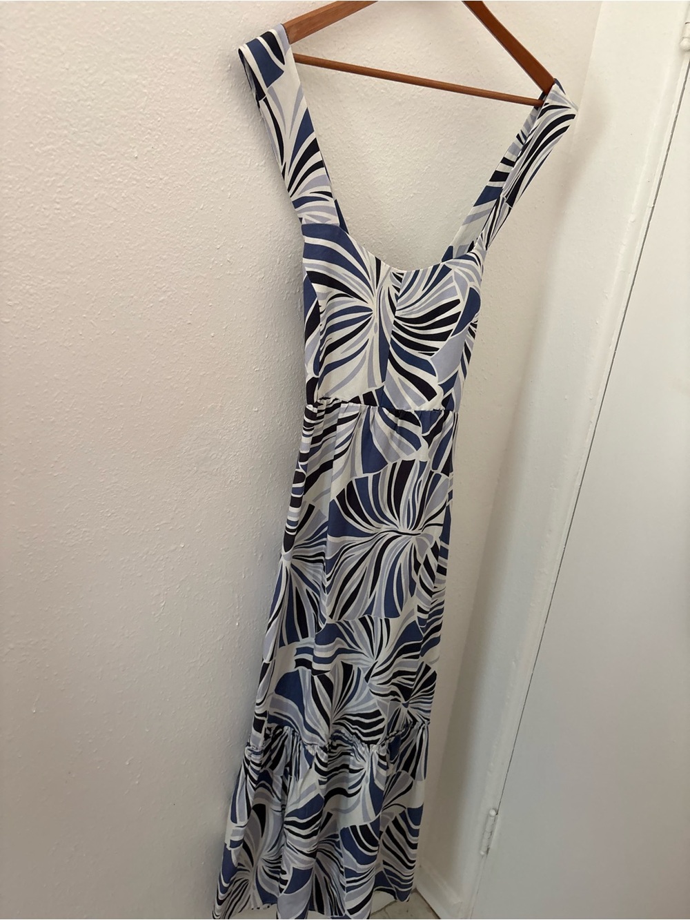 Tuckernuck Blue Palm Alston Maxi Dress w/ Pockets, Size XL